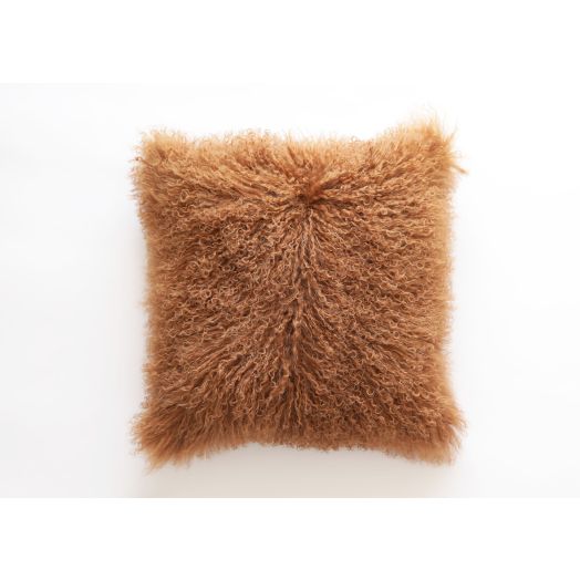 Linens & More Tibetan Lamb Fur Cushion