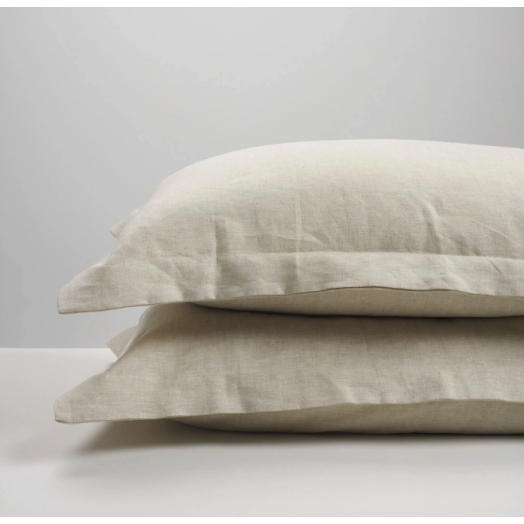 Natural Linen Pillowcase Pair