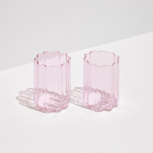 Wave Glass Set 2-Pink