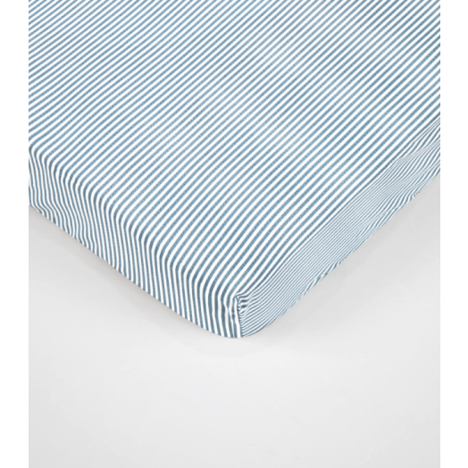 Purity Fitted Cot Sheet in Blue