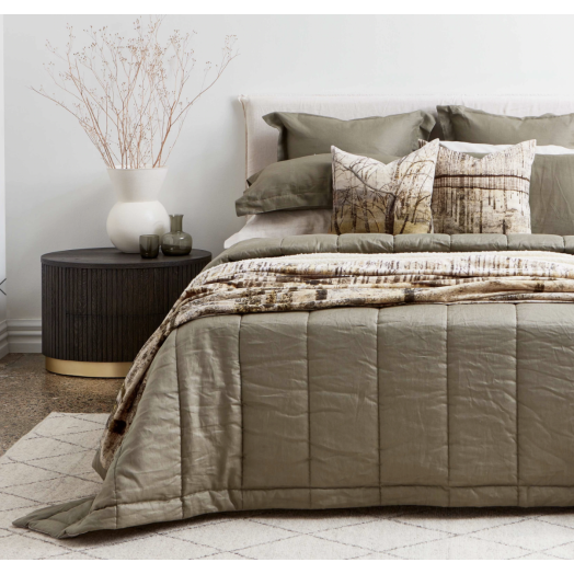 Linen Quilt Bedcover
