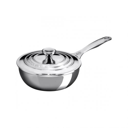 Signature 3-Ply Stainless Steel Chef's Pan with Lid