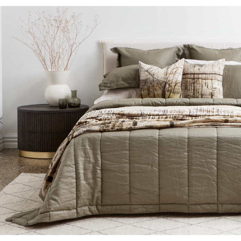 Linen Quilt BedcoversVarious Colours